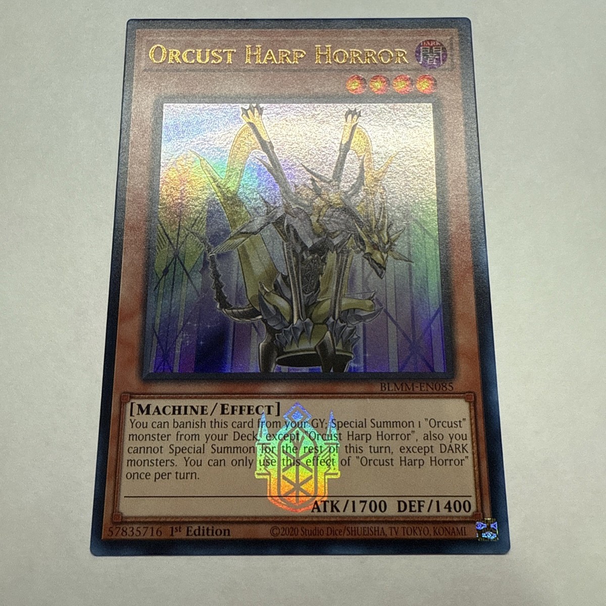 orcust cards yugioh Orcust Harp Horror BLMM-EN085 Emblazoned Ultra Rare 1st Ed NM (Ready To  Ship)