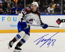 TYE FELHABER SIGNED 8x10 - COLORADO AVALANCHE w/COA - FIRST NHL GAME PHOTO