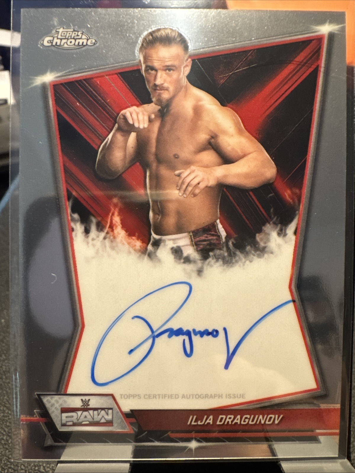2026 Topps Chrome WWE - Red Brand Autographs Ilja Dragunov #RBA-ILJ (AU) view 1