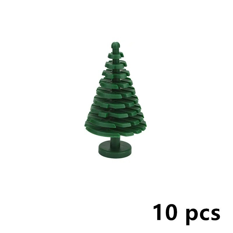 City Tree Green Bush Garden MOC Flower Grass for Lego Building Blocks Sets DIY