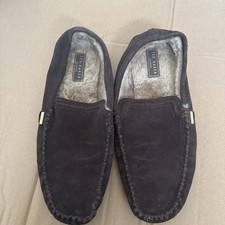 Ted Baker brązowe mokasyny kapcie futrzane męskie rozmiar 10