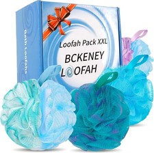 Bath Loofah Sponge Body Scrubber Extra Large 75g Soft Mesh Shower Pouf for Women