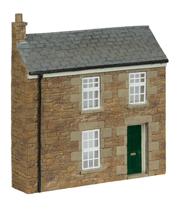Scenecraft 44-0220B Low Relief Stone Terrace Right Hand Door Green