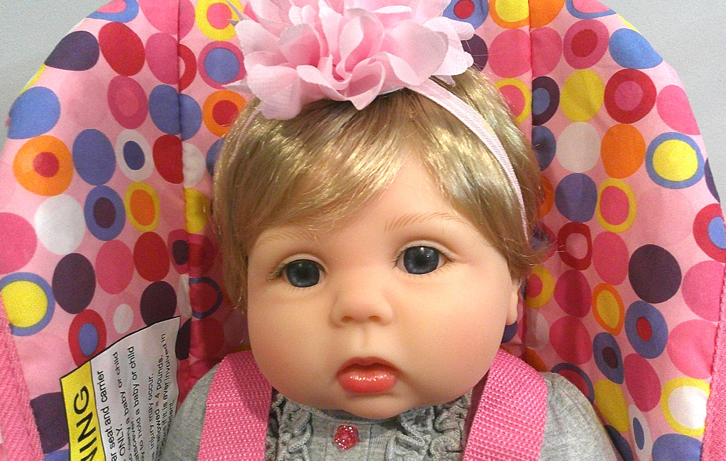 Wonderful Reborn Vinyl & Cloth Baby Doll by Aori & joovy Car Seat/Carrier