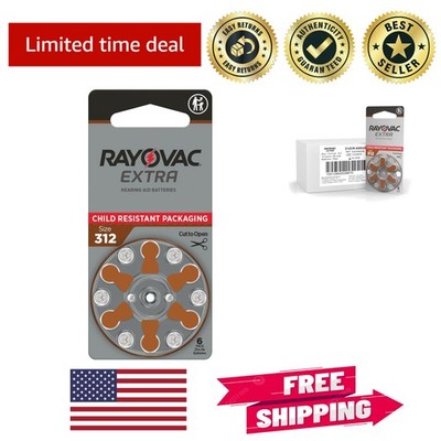 Reliable Size 312 Hearing Aid Batteries - 120 Count with Child-Secure Packaging