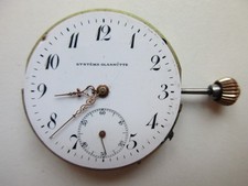Systeme Glashutte vintage pocket watch 43 mm movement  dial - running