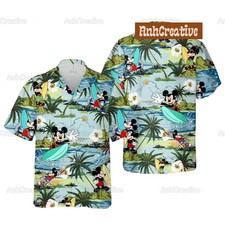 Disney Mickey Surfing Hawaiian Shirt ,Mickey Mouse Aloha Summer Beach Shirt