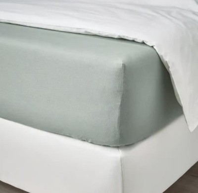 IKEA DVALA Spannbettlaken Double hell / hellgrün Auslaufmodell Neu 904.597.39