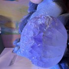 Purple Amethyst Geode Stone, Carved Dragon Figurine Sculpture w/ Druzy Pocket — photo 7