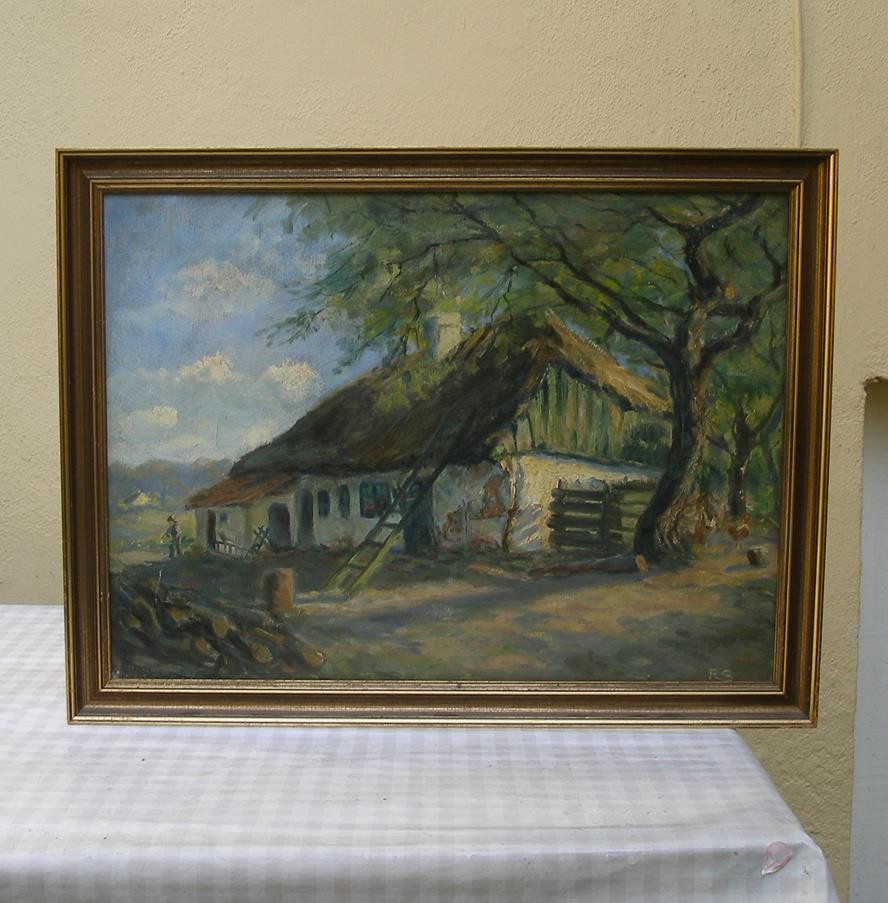 Rasmus Sorensen (1879) Farmstead in Summer Light. Ca 1910.