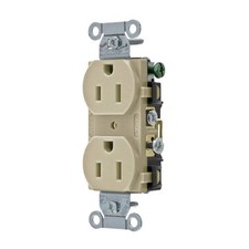 BRYANT CRS15I Receptacle,Ivory,15A,125VAC,Side Winning 52HD85