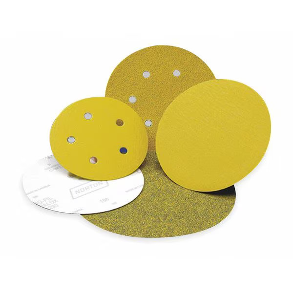 Hook-and-Loop Sanding Disc, 6" Dia, No Hole, Ceramic Alumina, P80 Grit, Coated