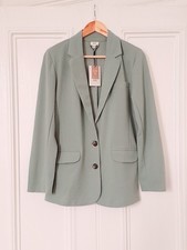 JDY Oversized Soft Light Weight Blazer Jacket Slate Grey size S BNWT