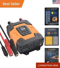 Compact 750W Power Inverter with 4.8A USB Ports - Ideal for Vehicles Travel