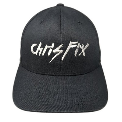 Chris Fix Fitted Baseball Cap Black M Embroidered 6 Panel Flexfit Port Authority