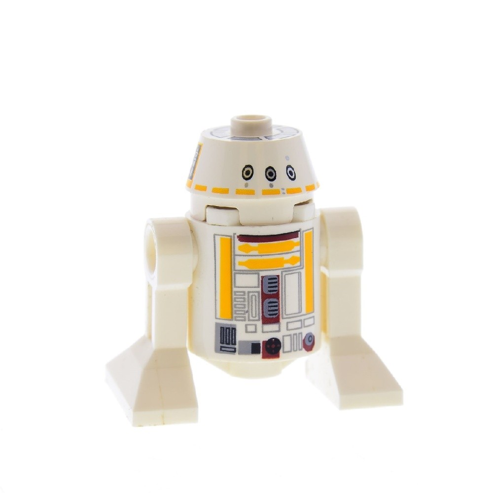 1X Lego Minifigure Star Wars Episode 4/5/6 Droid R5-F7 White Orange 75023 SW0370