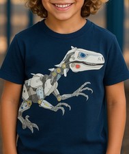GAP KIDS Graphic Robo Dinosaur T-Shirt, Color: Blue/Navy, Size: XXL - USED
