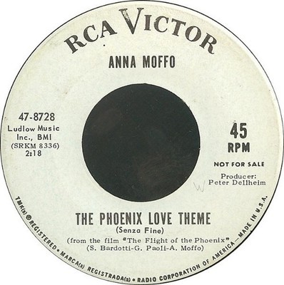 Anna Moffo - The Phoenix Love Theme (Senza Fine) (7'') (Near Mint (NM or M-)) - 3