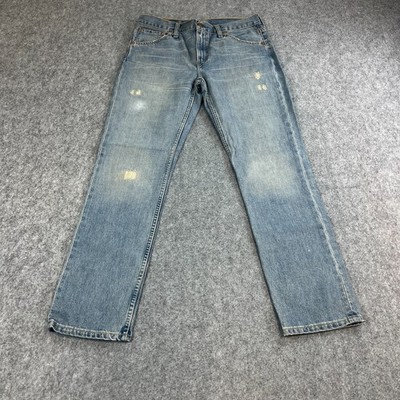 Vintage Levi's 536 Herren Jeans Regular Straight 32 32 Mittelblau Distressed 90er