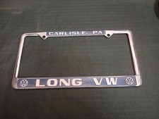 Carlisle Pennsylvania Long Volkswagen Vintage Vw Dealer License Plate Frame D Carlisle Pennsylvania Long Volkswagen Vintage Vw Dealer License Plate Frame D