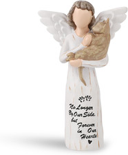 Cat Memorial Gifts, Angel Figurine Statue for Cat Lovers in Memory of Their Belo