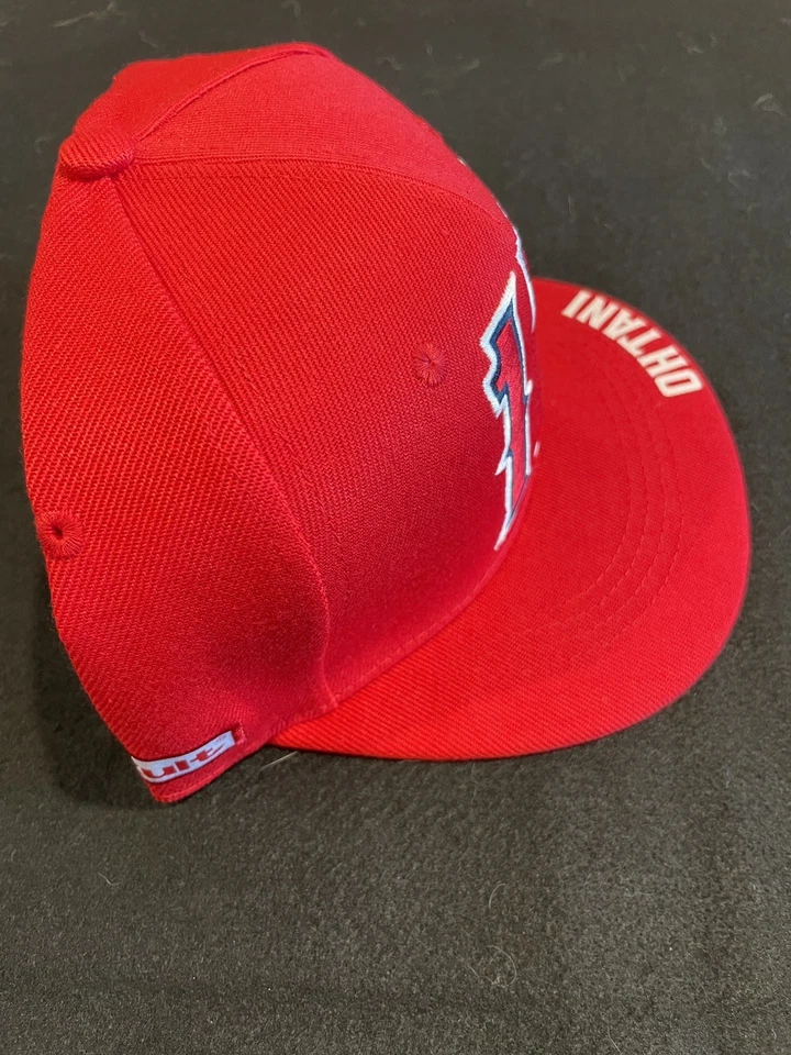 Shohei Ohtani #17 Los Angeles Angels red Snapback SGA Hat - Image 2 of 4