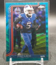 2025 Topps Chrome Football Joshua Palmer Aqua Wave /199 Bills