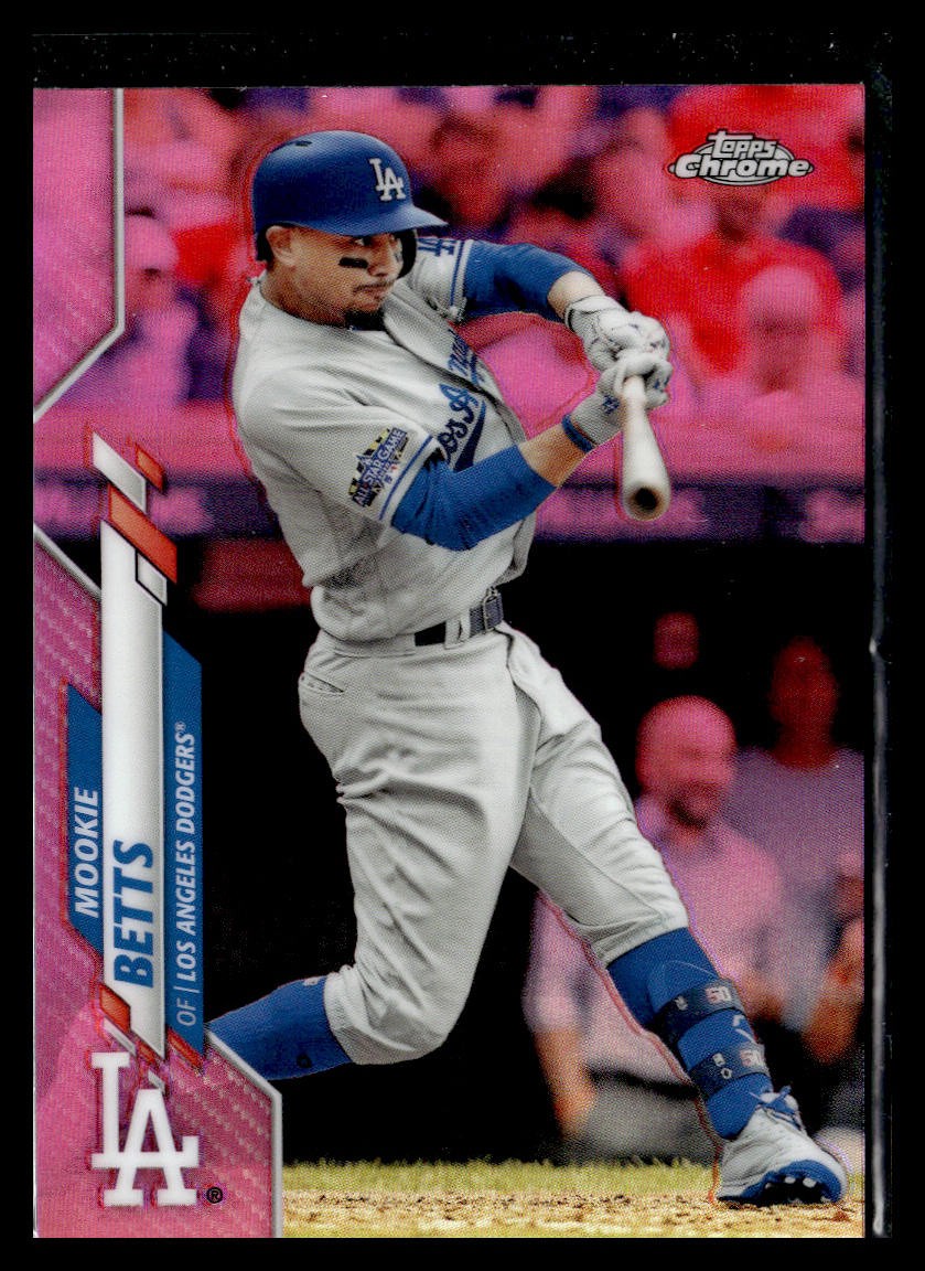 2020 Topps Chrome #100 Mookie Betts Pink Refractor