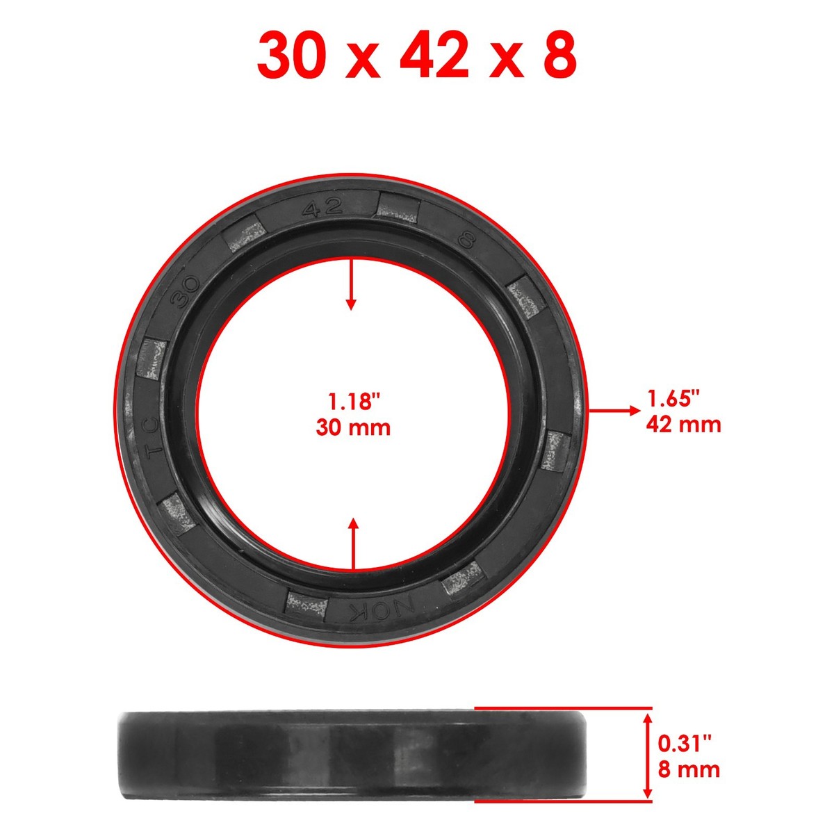 Caltric 92049-1236 920491236 Rear Axle Housing Oil Seal For