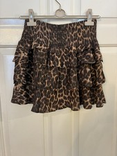 ASOS Leopard Print Frill Hem Skirt, Ra Ra skirt.. size 8-10