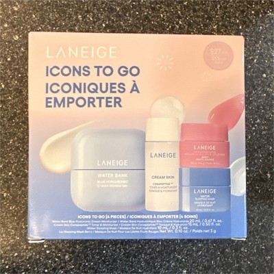 LANEIGE Water Bank Icons To Go Mini 4-Piece Hydrating Set Face & Lips