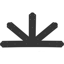 Robust 12:12 Gable Plate in 4mm Steel, Coated Truss Connector for Wooden Frames