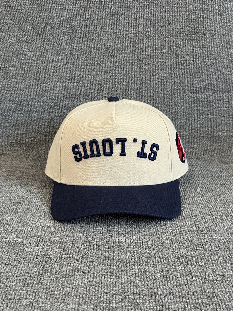 Mitchell & Ness St. Louis City SC Snapback Curved Brim Cream Navy Hat