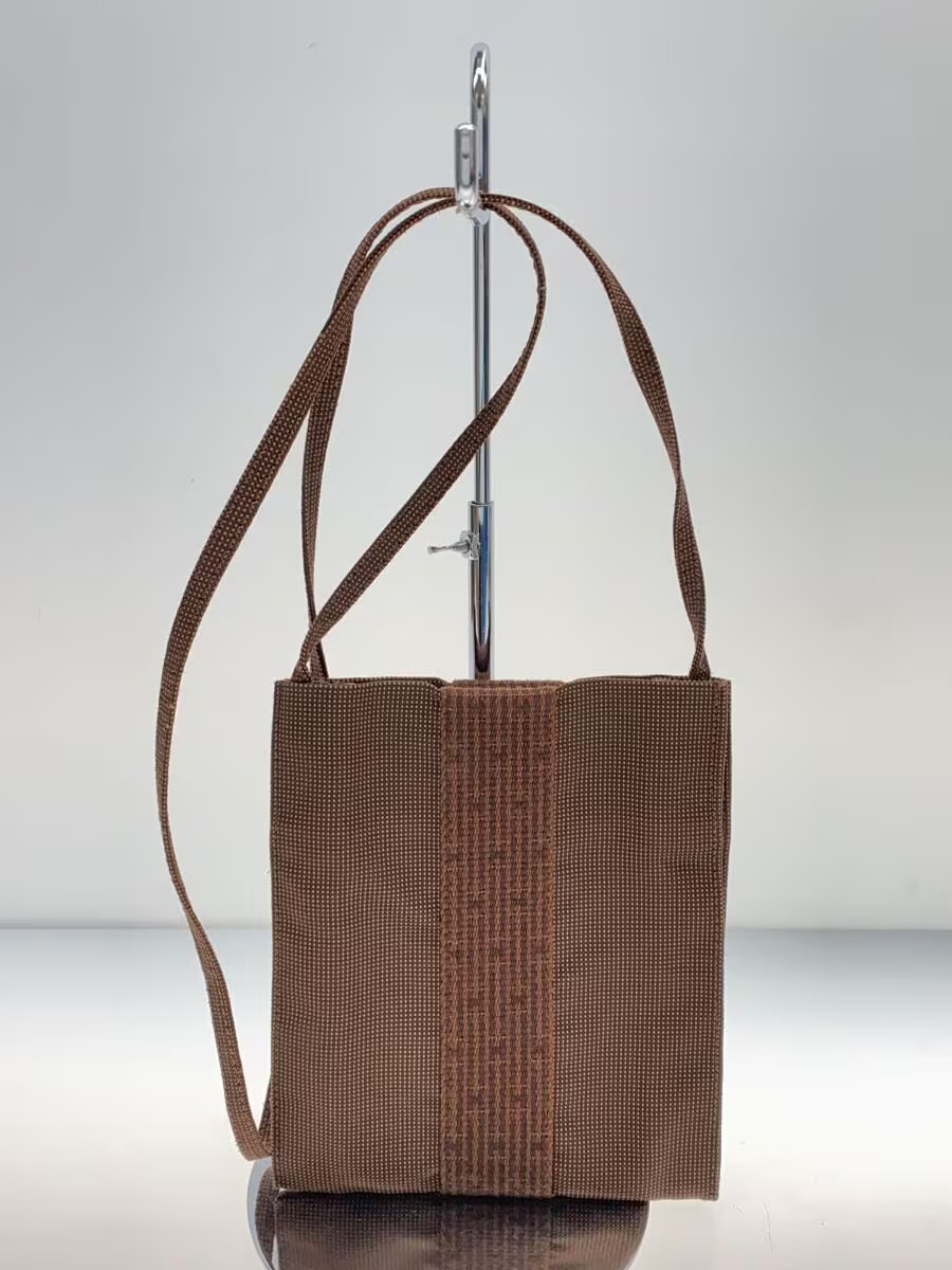 HERMES Shoulder Bag Canvas BRW thumbnail 3