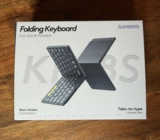 Samsers Full-Size Foldable Bluetooth Keyboard, KF08S Wireless Folding Keyboards