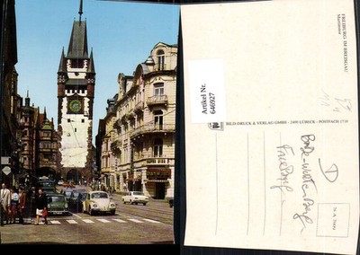 646927,Freiburg i. Breisgau Martinstor VW Käfer Auto Reklame Wienerwald