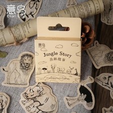 45pcs Kawaii Cat Dog Daily Life Mini Paper Stickers Set Scrapbooking Journal