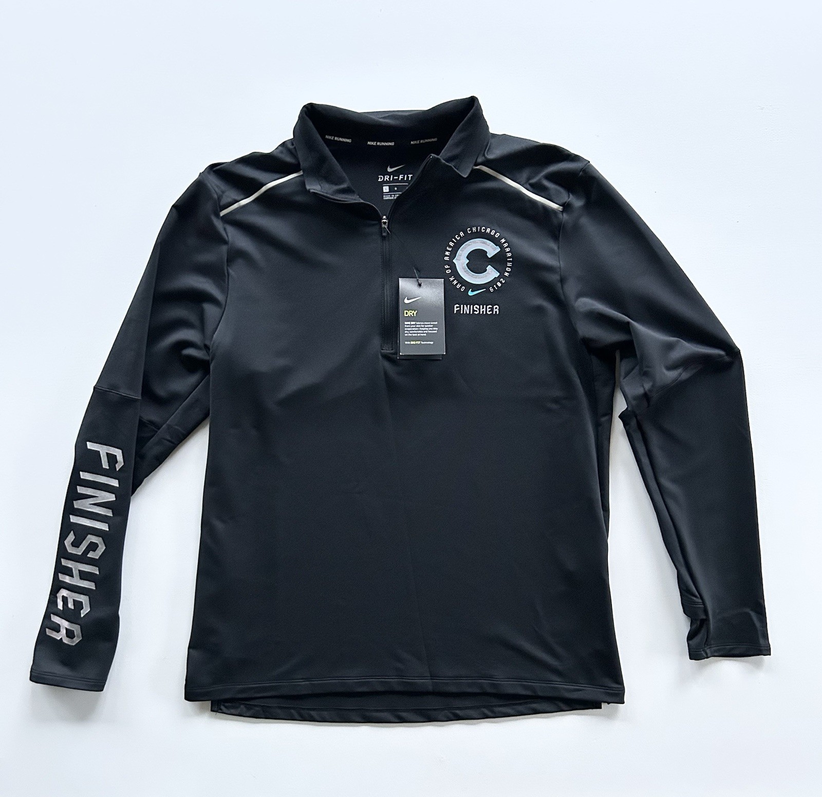 SACAI X NIKE Nike Chicago Marathon 2019 Finisher Pullover Giacca Uomo Large Running NUOVO NUOVO CON ETICHETTE