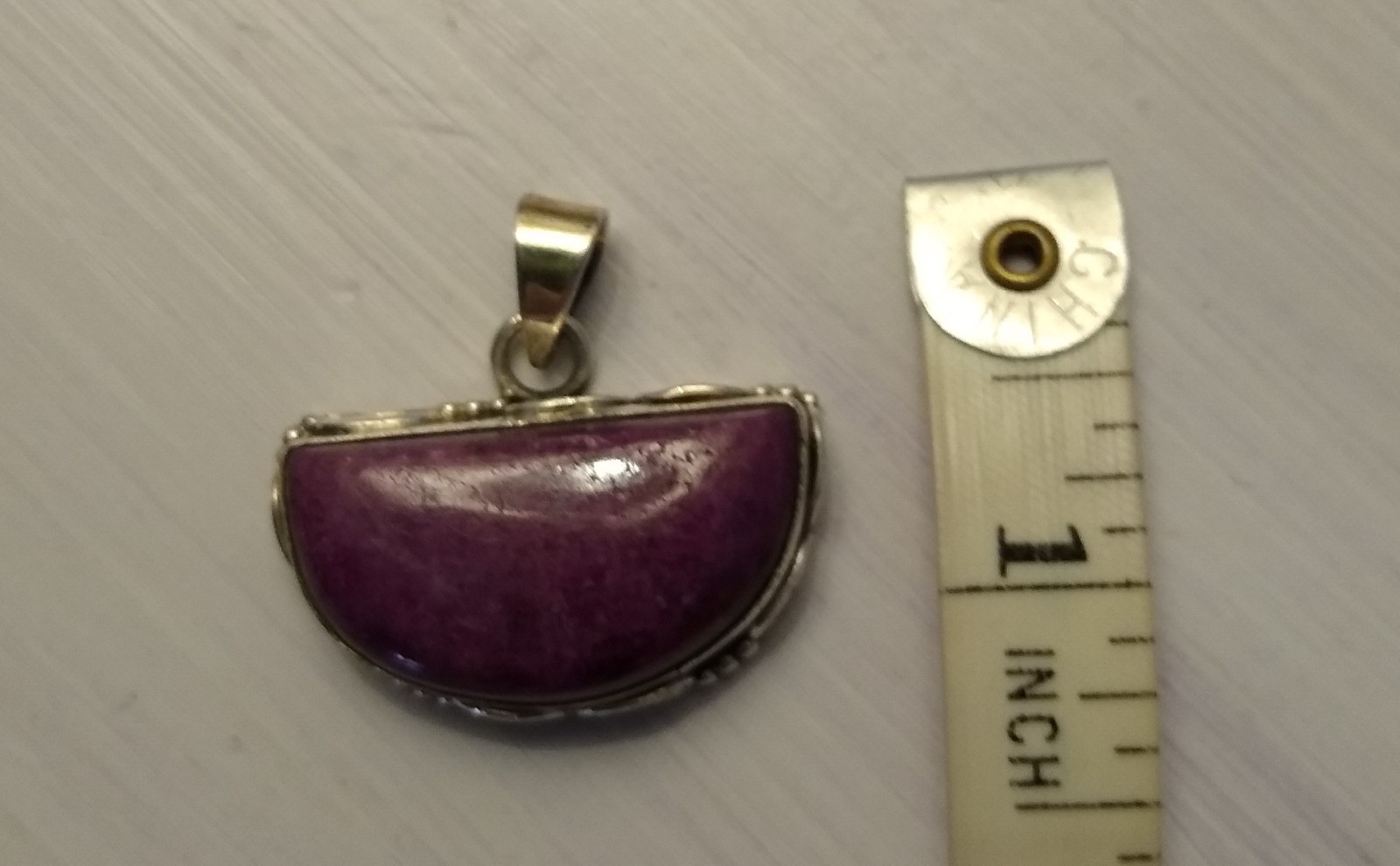 Natural ruby pendant sterling silver - image 5