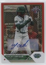 2023 Topps Pro Debut Red Foil Auto 10/10 Yerlin Confidan #PD-142 Auto 10k8