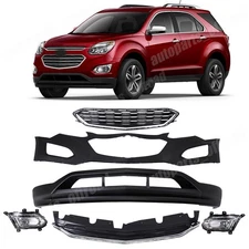 Front Bumper Cover Fascia & Grille Assembly Kit For 2016- 2017 Chevrolet Equinox