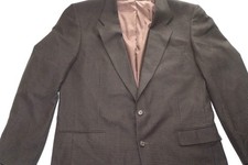 Pierre Balmain Luxury Silk Wool Sport Coat Brown Herringbone Men's 46 X-Long