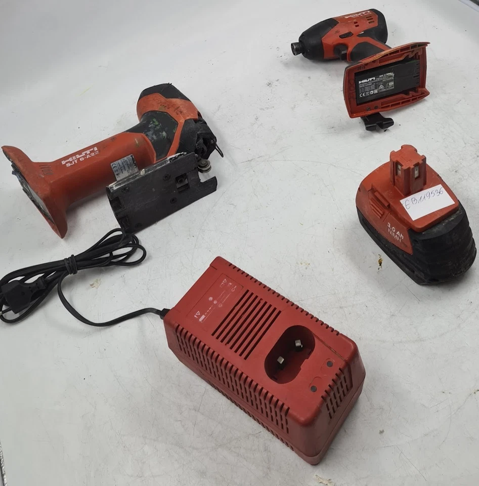 Lote de 4 herramientas eléctricas Hilti diferentes, SID 4-A22, SJT 6-A22, no funcionan para piezas Foto 4 de 4