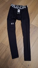 Under Armour UA Coldgear Leggings Black Mens Size Small New.