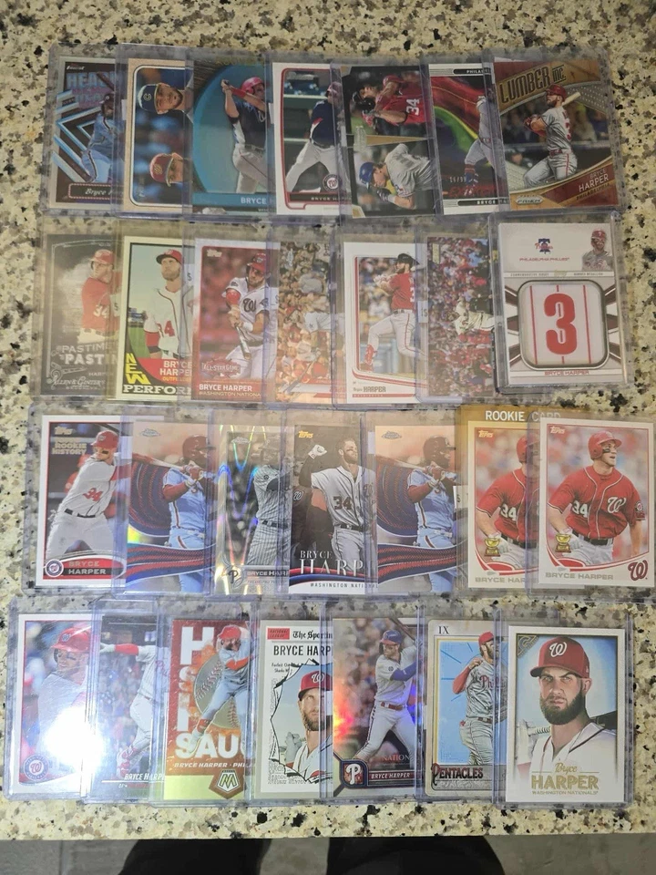Bryce Harper 71 Card Baseball Lot with Inserts - Image 3 of 3
