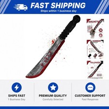 Halloween Horror Costume Prop Accessory, Plastic Dress Up Bloody Machete