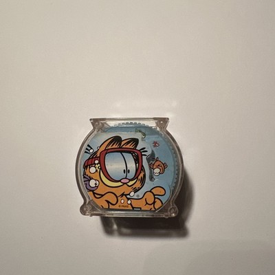 2¾'' Garfield The Cat & Fish Spinning Toy GREAT Condition Moving Rolling Fun 