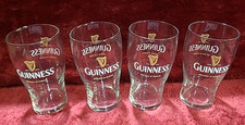 Set of 4 Guinness Tulip Glasses Official Pint Stout Beer Golden Harp - 5.75