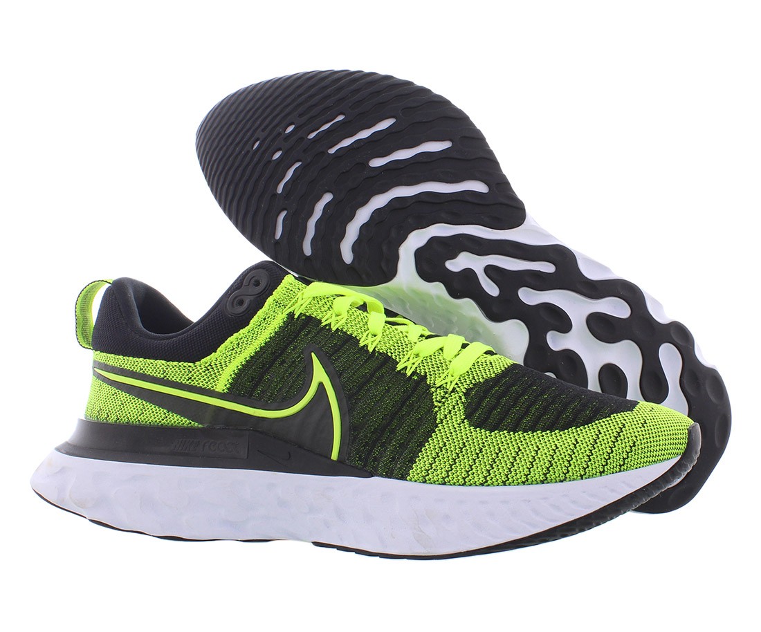 Nike React Infinity Run Fk 2 Mens Shoes Size 13, Color: Volt/Black/White