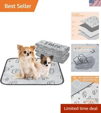 Waterproof Non-Slip Pee Pads, 18x24” for Dogs – 2 Pack for Ultimate Absorption
